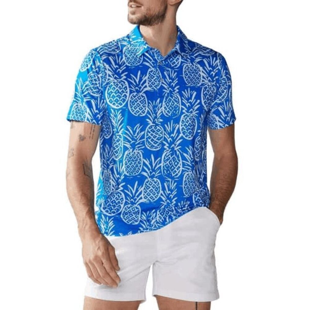 Chubbies UPF 50+ Men's The Thigh Napple Polo Shirt S